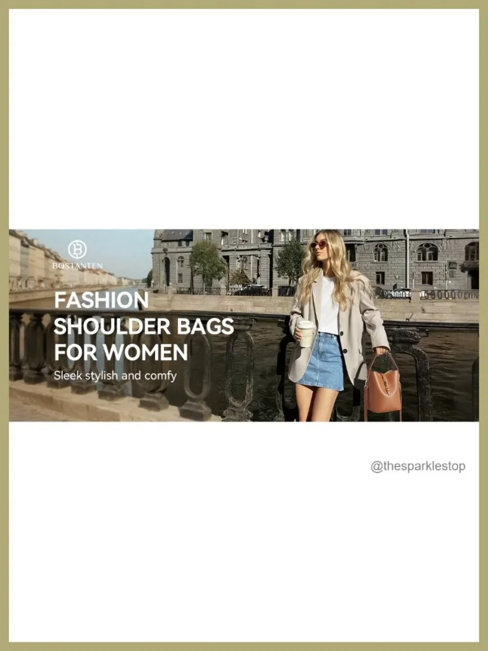 BOSTANTEN Small Bucket Bag Vegan Leather Crossbody Purse
